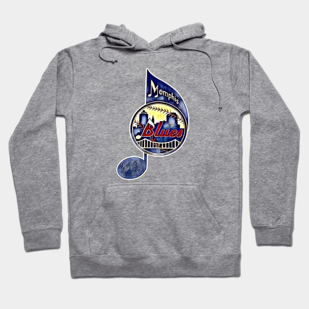 Memphis Blues Baseball Hoodie by Kitta’s Shop